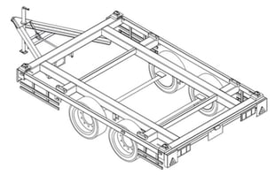 foremost container trailer chassis drawing for 12ft