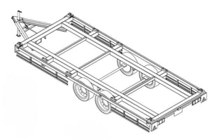 foremost container trailer chassis drawing for 20ft