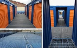 foremost-self-storage-container-sites-metal-corridor-roller-up-doors